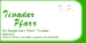 tivadar pfarr business card